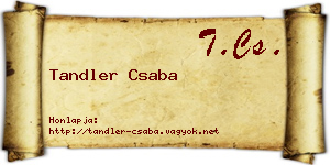 Tandler Csaba névjegykártya